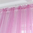 thumbnail image 4 of 1PC- 100 * 200 Cm (Rosa) Cortina de Voile para Ventana Romántica Estrella de Plata Tratamiento de Ventana Panel de Cortinas de Estrella de Lentejuelas para Niña Niños Dormitorio Sala de Estar, 4 of 5