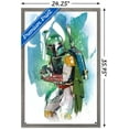 thumbnail image 3 of Star Wars: Saga - Boba Fett - Water Color Wall Poster, 22.375" x 34", Framed, 3 of 3