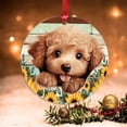 thumbnail image 7 of AatoeaX Brown Poodle Sunflower Ornament: Dog with Sunflowers, Transparent Acrylic, Hanging Keepsake for Pet Enthusiasts, Home Decor & Gifts, 7 of 7