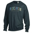 thumbnail image 2 of Unisex ComfortWash Gray Wisconsin Badgers Oversized Pullover Sweatshirt, 2 of 3