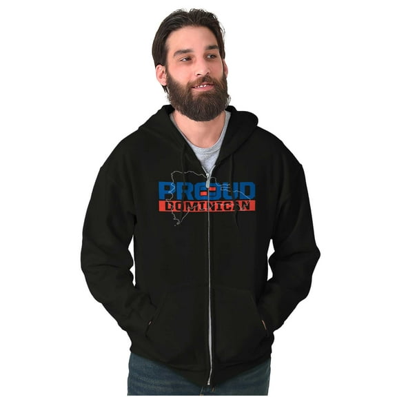Proud Dominican DR Culture Ancestry Zip Up Hoodie Men's Women's Brisco Brands S
