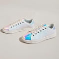 thumbnail image 5 of LUCKY STEP Womens Glitter Sneakers Sparkly Low Top Lace-Up Casual Shoes,White Hologram, 5 of 9