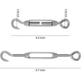 thumbnail image 2 of Heavy Duty Turnbuckles For Wire Rope Tension, Polished Oxidation-Resistant Layer 304 Stainless Steel For Weatherproof And Corrosion Resistant Performance, 6 PCS, 2 of 8