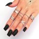 thumbnail image 1 of LATS Punk Cool Hip Pop Anillos Cadena ajustable multicapa Cuatro anillos de dedo abiertos Aleación Hombre Anillos giratorios para mujeres Regalo de fiesta Tan Jianjun unisex, 1 of 2
