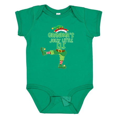 

Inktastic Christmas Grandma s Jolly Little Elf Gift Baby Boy or Baby Girl Bodysuit