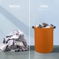 thumbnail image 4 of Burnt Orange Waterproof Oxford Cloth Laundry Hamper, Collapsible Storage Bin with Reinforced Handles for Clothes and Toys, 3 Sizes Available, 4 of 7