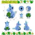 thumbnail image 3 of DolliBu Blue Unicorn Stuffed Animal with Green Plush Shamrock, Cute Green Shamrock Plush, Fun St Patricks Day Stuffed Animal Unicorn, Good Luck St Patricks Day Toys for Kids, Baby - 9 Inches, 3 of 6