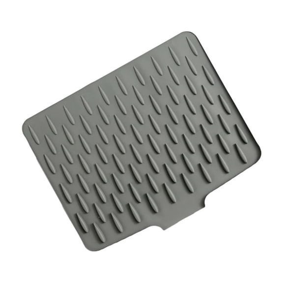Multipurpose Kitchen Drip Tray With Sloped Drainage Channel Silicone Base Drying Mat For Dishes Utensils