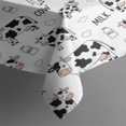 thumbnail image 3 of White Cow Milk Cow Pattern Rectangle Tablecloth 60"x84",Waterproof Polyester Rectangle Table Cloth, Wipeable Spillproof Polyester Tablecloth for Dining, Camping, Indoor and Outdoor, 3 of 5