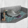 thumbnail image 6 of Sloth Soft Flannel Fleece Throw Blanket, DJ Animal Portrait Headphones Funny Modern Character Cool Smiling, Cozy Plush for Indoor and Outdoor Use, 60" x 80", Teal Grey Fuchsia, by Ambesonne, 6 of 6