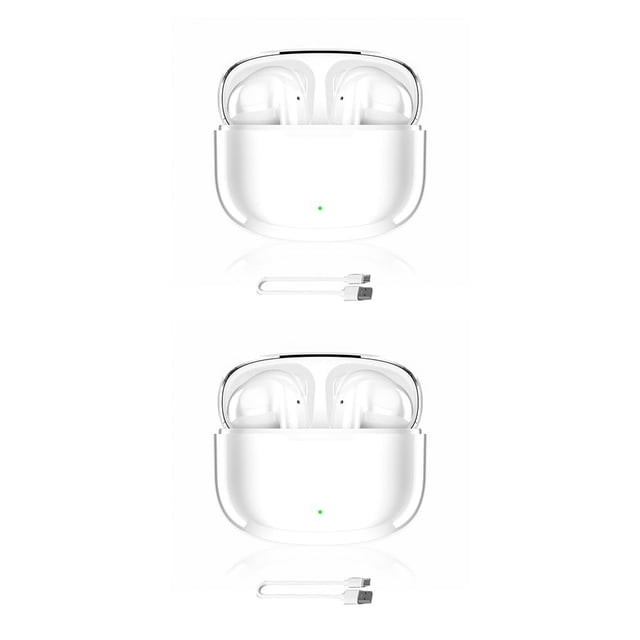 Matsuzay Auriculares estéreo IP55 a prueba de agua, portátiles, para senderismo, correr, compatibles con Bluetooth, auriculares 5,1, Blanco 2Conjunto