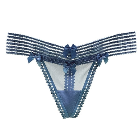 CELIEAN Leopard Thong Women s Sexy Hot Women s Thin Belt Adjustable Low Waist New Underwear Blue One Size