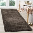 thumbnail image 2 of SAFAVIEH Santa Monica Cali Solid Shag Runner Rug, Mushroom, 2'3" x 5', 2 of 12