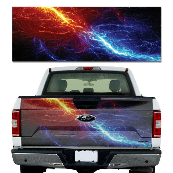Truck Tailgate Wrap Color Lightning HD Decal Graphics MightySkins Professional Grade 3M Material Universal Fit for Full Size Trucks Weatherproof & Car Wash Safe