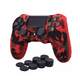 thumbnail image 1 of PS4 Dualshock Funda Para Control PlayStation 4 + 8 Grips (Militar Rojo) MandaLibre Playstation/Xbox One, 1 of 2