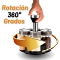 thumbnail image 4 of Especiero Giratorio Moderno 360 Kimhi Con 6 Frascos De Vidrio Acero Inoxidable Organizador De Especias Multiusos Para Cocina Color Negro ADA Especiero de Vidrio, Almacenamiento, Organizador, 4 of 8