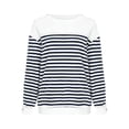thumbnail image 5 of Haitryli Long Sleeve Adaptive Sweatshirt for Womens Striped Tear-away Press Buttons Recovery Shirt With Pocket Navy Blue XXL, 5 of 7