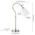 thumbnail image 5 of HomeRoots 25" Nickel Metal Arched Table Lamp With White Drum Shade, 5 of 10