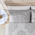 thumbnail image 2 of Beatrice Home Fashions Medallion Chenille King Sham Gray, 2 of 5