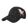 thumbnail image 3 of FADAACAI Womens Wide Brim Buckle Closure Windproof Sun Adjustable Bird Flower Embroidery Outdoor Women Hat Womens Hats Baseball Caps Low Profile Hat Baseball Caps for Men Women Black Clearance！, 3 of 4