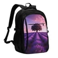 thumbnail image 1 of Balery Lavender Field Sunset Mochila con carga USB para hombre y mujer - Mochila impermeable y antirrobo para laptop con puerto USB para viajes, trabajo, 1 of 7