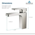 thumbnail image 3 of Blossom Brushed Nickel Bathroom Faucet | Single Handle | High Arc | Pop-Up Drain | Modern Solid Brass Construction, 3 of 6