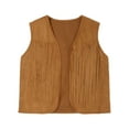 thumbnail image 4 of Sopiago Men's Open Front Sleeveless Fringe Hem Party Club Jacket Vest Outerwear Prom Fringe Vest Men Gold,M, 4 of 7