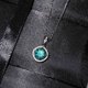 thumbnail image 1 of Collar de diamantes mosán azul y verde de Maldivas Colgante de corazón con cabeza de vaca "Un ciervo tiene tu vaca", 1 of 6