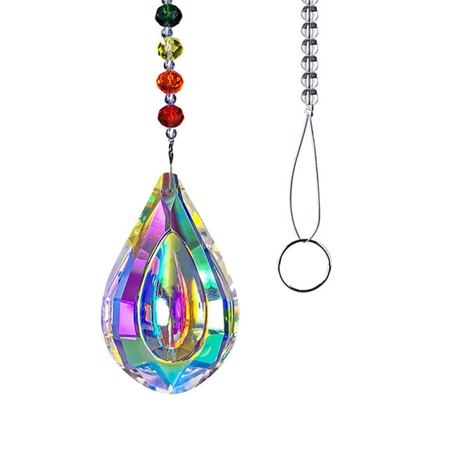 Bola colgante, bola de prisma de chakra, decoración de feng shui, fabricante de arcoíris, lámpara de araña de ventana colgante