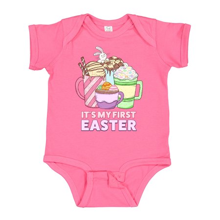 

Inktastic It s My 1st Easter Chocolate Drinks Gift Baby Boy or Baby Girl Bodysuit