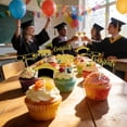 thumbnail image 4 of Hearthoom 1Set of 16Pcs 2026 Graduation Cupcake Toppers Glitter Diploma Congrats Grad Cap Cupcake Picks Class of 2026 Cake Decorations for 2026 Graduation Theme Party Supplies,Blue, 4 of 9