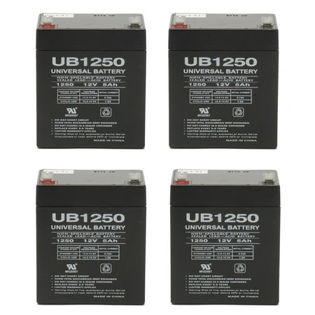 Yuasa Lead Acid Batteries - UB1250 12V 5AH Sealed Lead Acid Battery (SLA) .187 TT - 4 Pack