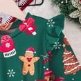 thumbnail image 6 of iiniim Baby Girls Outfits Toddler Kids Long Sleeve Xmas Holiday Party Mesh Midi Dress Red Gingerbread Man 110/5Y, 6 of 7