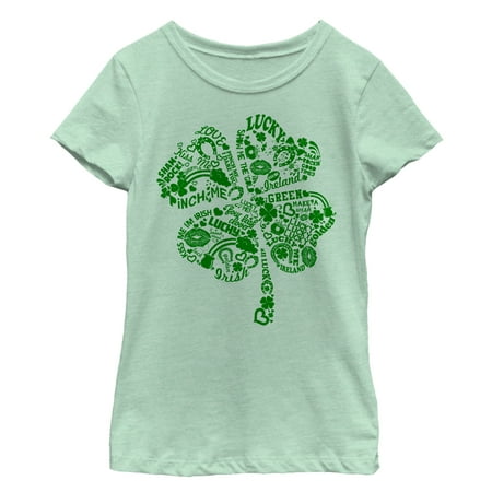 Girls' St. Patrick's Day Shamrock Sayings T-Shirt