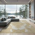 thumbnail image 2 of ODIKA 6'x9' Washable Area Rug Non-Slip, Chair-Friendly, Boho Motifs Contemporary Beige Neutral Ivory Traditional Damask Refined for Dining Room, Under Table, Office Décor, 2 of 7