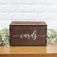 thumbnail image 5 of Wiywef Wooden Card Box Wedding Card Box for Reception Vintage Card Holder Box Envelope Holder Box Letter Storage Desktop Decoration, 5 of 7
