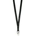 thumbnail image 2 of Essentials Unisex Adult Black Polyester Ribbon Lanyard, 19" Long, hook and keyring, 2 of 4