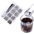 thumbnail image 1 of Ensemble de Pierres à Whisky en Acier Inoxydable, 8 Pcs Roches Rafraîchissantes, Glaçons Métalliques Réutilisables, Refroidisseur de Vin pour Boisson, Accessoires de Bar avec Pinces à Glace Plateau de Rangement pour Congélateur, 1 of 5