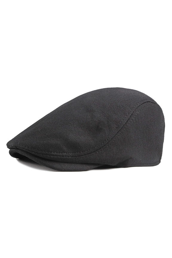 Under $5 Black Newsboy Hats for Men Flat Cap Cotton Adjustable Breathable Irish Cabbie Ivy Driving Hunting Hat