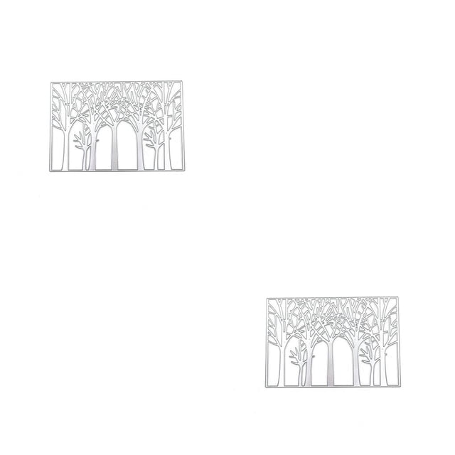 kurtrusly Craft Die Cutter Tree Pattern Exquisite Stenciling Mold Versatile Handicrafts Works Scrapbooking Supplies for DIY Making as shown 2Set