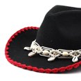 thumbnail image 5 of OJSFQUFP Jazz Hat Vintage Hat Retro Western Cowboy Hat Dance Party Hat, 5 of 6