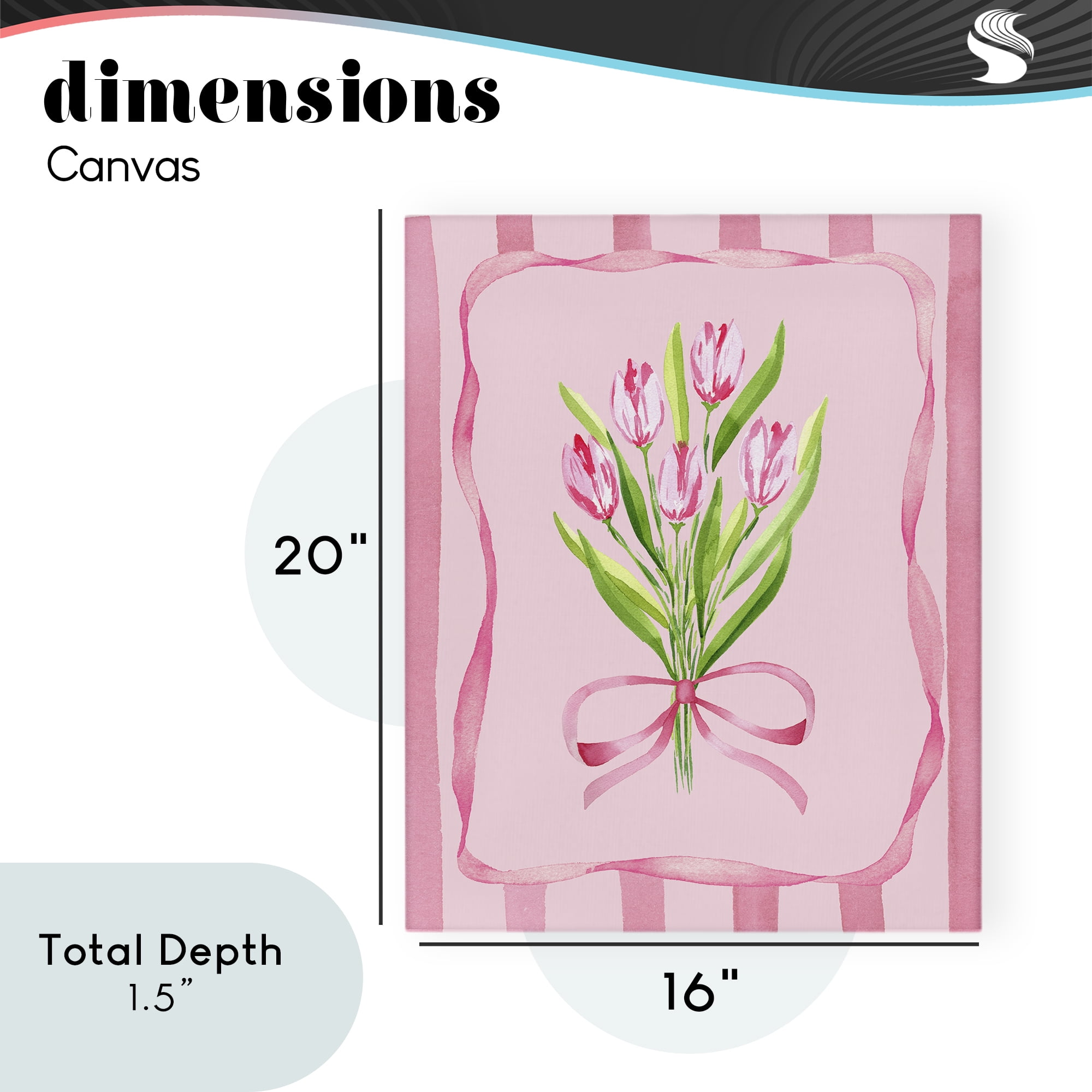 Pretty And Sweet Tulips Canvas Wall Art, design by Nina Jacobs