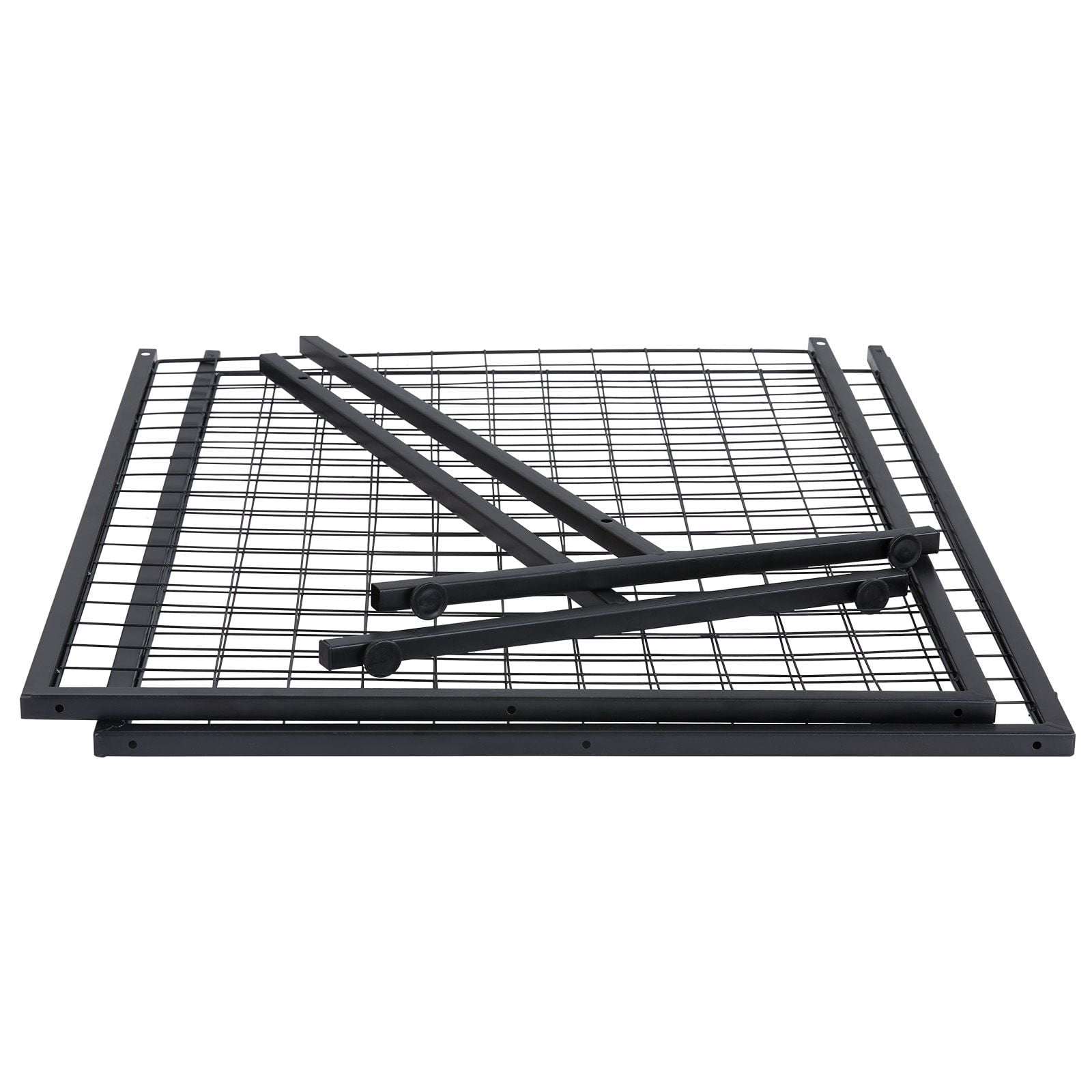 2 Pack Folding Gridwall Panel Display Towers 24.29×67.56 Inch, Freestanding Wire Grid Display Rack Holds up to 60 LBS, with Assorted Hooks & Clips for Retail Craft Fair Home Decor Organizer