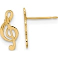 thumbnail image 1 of 14K Yellow Gold Madi K Polished Musical Note Post Earrings (10 X 5) Made In China gk594, 1 of 6