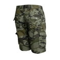 thumbnail image 5 of WREESH Men's Cargo Shorts Tactical Shorts Camouflage Shorts Casual Fashion Zipper Button Short Pants with Pockets Olive Green, 5 of 9