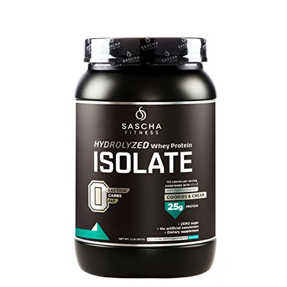 Sascha Fitness Hydrolyzed Whey Protein Isolate (2 Pounds, Cookies