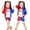 3PCS/SET, variant on Girls Joker Cosplay Costumes Set,Halloween squad Quinn costumes for Kids With Jacket Shorts T-shirt
