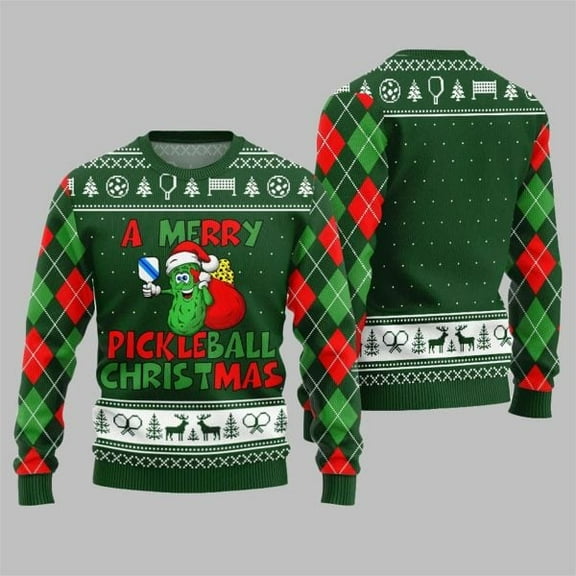 2025 Christmas A Merry Pickleball Christmas 3D Sweater