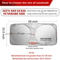 thumbnail image 6 of IC ICLOVER Car Window Shade Sunshade Jumbo-Shields Vehicle From Pop Up Style UV Protector Retractable Folding Outdoor Car Windshield Blinds(59”x33”), 6 of 10