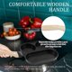 thumbnail image 4 of Sartén para Huevos 3 en 1 Sartén para Huevos Sartén Antiadherente para Tortillas con de Madera Sartén para Cocinar Huevos para el Desayuno en la Cocina A, 4 of 5